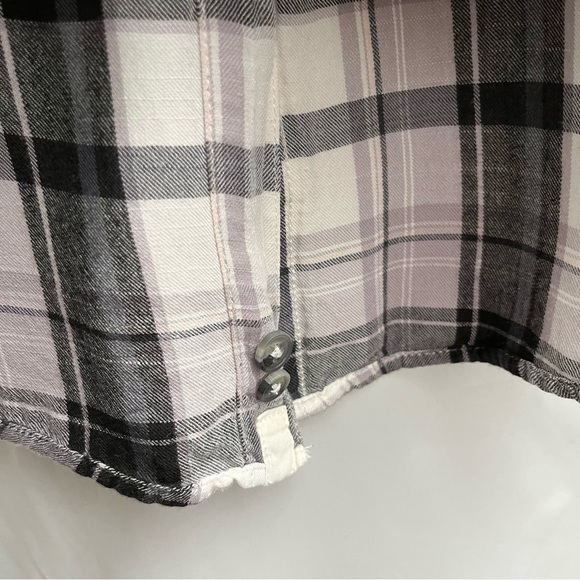 American Eagle Flannel - Oversized fit - lilac white black - Picture 4 of 5